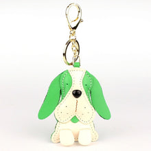 Load image into Gallery viewer, Handmade Cute Pig Puppy Genuine Real Leather Dog Keychain For Keys Animal Car Key Chain Key Ring Women Bag Pendant Charm