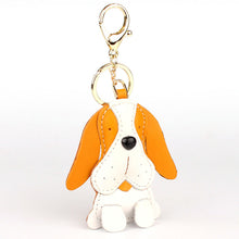 Load image into Gallery viewer, Handmade Cute Pig Puppy Genuine Real Leather Dog Keychain For Keys Animal Car Key Chain Key Ring Women Bag Pendant Charm