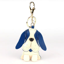 Load image into Gallery viewer, Handmade Cute Pig Puppy Genuine Real Leather Dog Keychain For Keys Animal Car Key Chain Key Ring Women Bag Pendant Charm