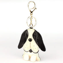 Load image into Gallery viewer, Handmade Cute Pig Puppy Genuine Real Leather Dog Keychain For Keys Animal Car Key Chain Key Ring Women Bag Pendant Charm