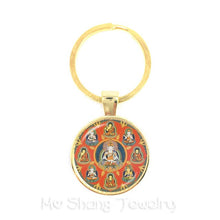 Load image into Gallery viewer, 2018 New Classic 25mm Ganesha Buddha Elephant Glass Dome Keychains Handmade Men Jewelry Car Key Holder Souvenir For Gift